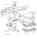 FRESH FOOD SECTION Diagram and Parts List for TFK20JABEAA  General Electric Refrigerator