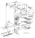 FREEZER SECTION Diagram and Parts List for TFK22JABEAA  General Electric Refrigerator