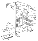 FREEZER SECTION Diagram and Parts List for TFK25ZACEAA  General Electric Refrigerator