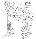 FREEZER SECTION Diagram and Parts List for TFK28ZFBEAA  General Electric Refrigerator