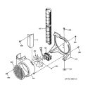BLOWER Diagram and Parts List for JSP28GT1BB  General Electric Range