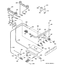 BURNER PARTS Diagram and Parts List for JGSC12GET1BG  General Electric Range