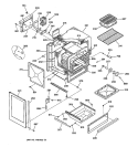 BODY & DRAWER PARTS Diagram and Parts List for JGSP20GET1BB  General Electric Range