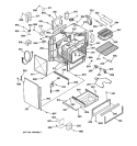 BODY & DRAWER PARTS Diagram and Parts List for JCSP28GT1BB  General Electric Range