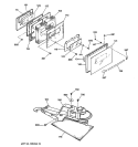 DOOR & DOOR LOCK Diagram and Parts List for JCSP28GT1BB  General Electric Range