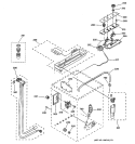 CONTROLS & REAR PANEL PARTS Diagram and Parts List for WSKP2060T2WB  General Electric Washer