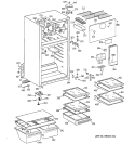 CABINET Diagram and Parts List for TBJ16JABRRWW  General Electric Refrigerator