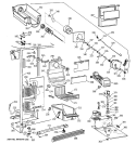 FREEZER SECTION Diagram and Parts List for TFT22PRBEWW  General Electric Refrigerator
