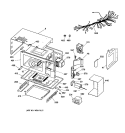 MICROWAVE BODY PARTS Diagram and Parts List for JTP85WA1WW  General Electric Microwave Oven Combo