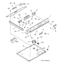 CONTROL PANEL Diagram and Parts List for JSP40AW3AA  General Electric Range