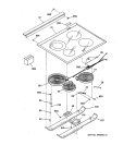 COOKTOP Diagram and Parts List for JSP40AW3AA  General Electric Range