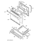 DOOR & DRAWER PARTS Diagram and Parts List for RGB532BEA2AD  Hotpoint Range