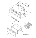 DOOR & DRAWER PARTS Diagram and Parts List for RB753BB1  Hotpoint Range