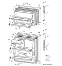 DOORS Diagram and Parts List for CTZ16EACJRWW  Hotpoint Refrigerator
