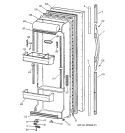 FRESH FOOD DOOR Diagram and Parts List for TFT25PRBEWW  General Electric Refrigerator
