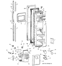 FREEZER DOOR Diagram and Parts List for TFT27PRBEAA  General Electric Refrigerator