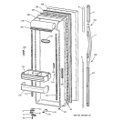 Part Location Diagram of WR78X10107 GE DOOR FOAM Assembly FF WHITE