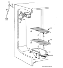 FREEZER SECTION Diagram and Parts List for TFM20JRBEAA  General Electric Refrigerator