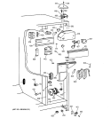 FRESH FOOD SECTION Diagram and Parts List for TFM25KRCEWW  General Electric Refrigerator