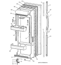 FRESH FOOD DOOR Diagram and Parts List for TFM25PRBEWW  General Electric Refrigerator