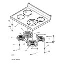 COOKTOP Diagram and Parts List for JBP85AB2AA  General Electric Range