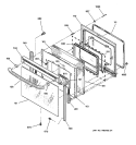 DOOR Diagram and Parts List for JBP85AB2AA  General Electric Range