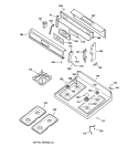 CONTROL PANEL & COOKTOP Diagram and Parts List for JGBP79AEB1AA  General Electric Range