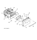 DOOR Diagram and Parts List for JDP36BW4AD  General Electric Range