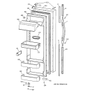 FRESH FOOD DOOR Diagram and Parts List for TPJ24PRBEBB  General Electric Refrigerator