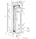 FREEZER DOOR Diagram and Parts List for TPJ24BIBEWW  General Electric Refrigerator