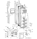 FREEZER DOOR Diagram and Parts List for TFG25PRBCBS  General Electric Refrigerator