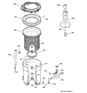 TUB, BASKET & AGITATOR Diagram and Parts List for WPSE3120Y1WW  General Electric Washer