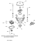 SUSPENSION, PUMP & DRIVE COMPONENTS Diagram and Parts List for WPSE3120Y1WW  General Electric Washer