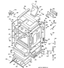 BODY PARTS Diagram and Parts List for JGBP86BEB1BB  General Electric Range