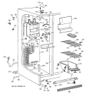 FREEZER SECTION Diagram and Parts List for CSX22GABEWW  Hotpoint Refrigerator