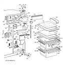 FRESH FOOD SECTION Diagram and Parts List for CST25GRBEAA  Hotpoint Refrigerator