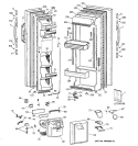 DOORS Diagram and Parts List for CSX25GPCEAA  Hotpoint Refrigerator