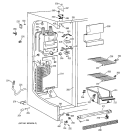 FREEZER SECTION Diagram and Parts List for CSX19LABEWH  Hotpoint Refrigerator
