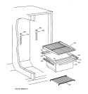 FRESH FOOD SHELVES Diagram and Parts List for CSX19LABEWH  Hotpoint Refrigerator