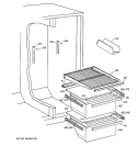 FRESH FOOD SHELVES Diagram and Parts List for CSX22BCBEWH  Hotpoint Refrigerator