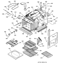 BODY PARTS Diagram and Parts List for JKP18AA1AA  General Electric Wall Oven