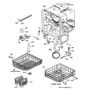 BODY PARTS Diagram and Parts List for GSD3732D00WW  General Electric Dishwasher