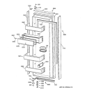 FRESH FOOD DOOR Diagram and Parts List for ZIS36NCA  General Electric Refrigerator