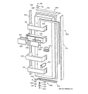 FRESH FOOD DOOR Diagram and Parts List for ZIS42NCA  General Electric Refrigerator