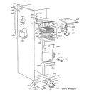 FREEZER SECTION Diagram and Parts List for ZIS42NCA  General Electric Refrigerator