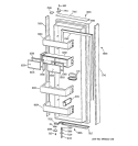 FRESH FOOD DOOR Diagram and Parts List for ZIS48NCA  General Electric Refrigerator