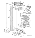 FREEZER SECTION Diagram and Parts List for ZIS48NCA  General Electric Refrigerator