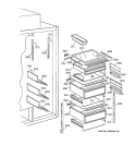 FRESH FOOD SECTION Diagram and Parts List for ZIS48NCA  General Electric Refrigerator