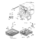 BODY PARTS Diagram and Parts List for GSC3430Z01WW  General Electric Dishwasher