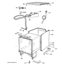 CABINET & EXTERIOR PARTS Diagram and Parts List for GSC3430Z01WW  General Electric Dishwasher